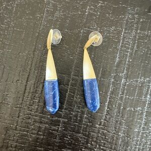 Kendra Scott Frieda Drop Earrings in Gold and Blue